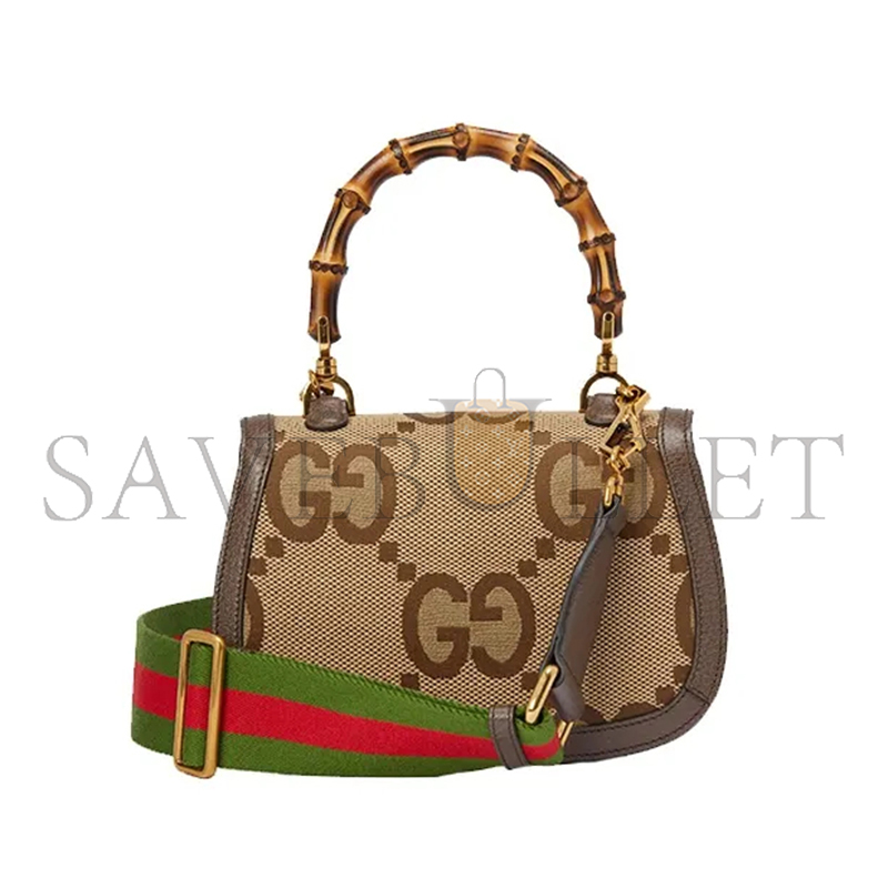 GUCCI BAMBOO 1947 JUMBO SMALL TOP HANDLE BAG 675797 (21*15*7cm)
